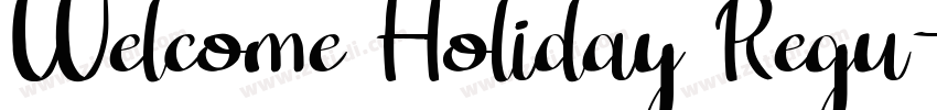 Welcome Holiday Regu字体转换
